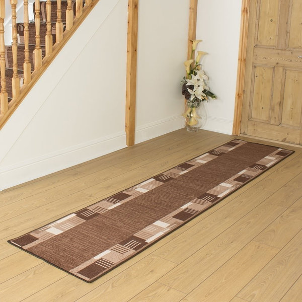 ClassicLiving Bale Looped/Hooked Dark Brown Hallway Runner Rug Wayfair.co.uk